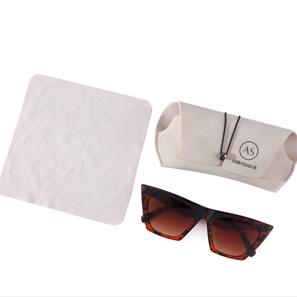 ❤️ CAT EYE Leopard print turtle shell Sunglasses Summer Fashion - Picture 2 of 15